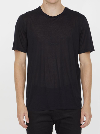 Shop Saint Laurent Black T-shirt With Logo