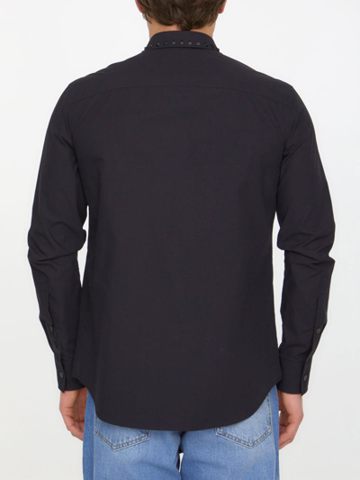 Shop Valentino Black Untitled Studs Shirt