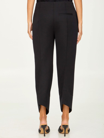 Shop Bottega Veneta Black Wool Trousers