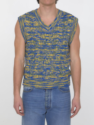 Shop Andersson Bell Cable-knit Vest In Blue