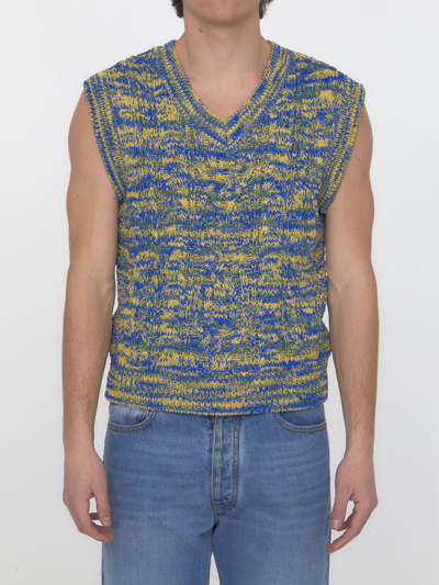 Andersson Bell Cable-knit Vest In Blue