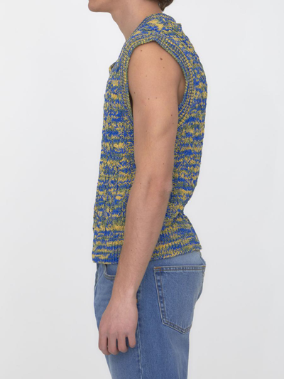 Shop Andersson Bell Cable-knit Vest In Blue