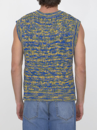 Andersson Bell Cable-knit Vest In Blue