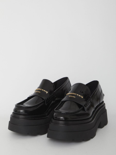Shop Alexander Wang Carter Loafers In Black