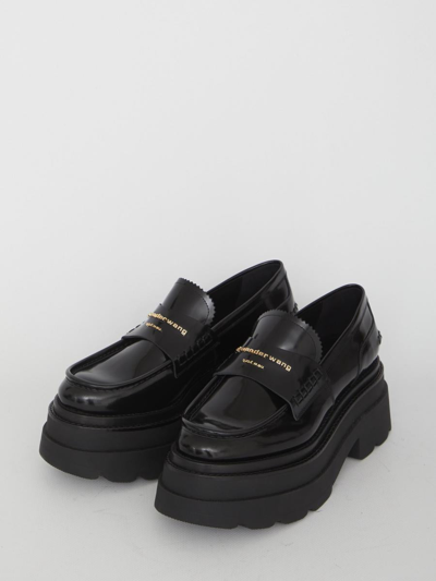 Shop Alexander Wang Carter Loafers In Black
