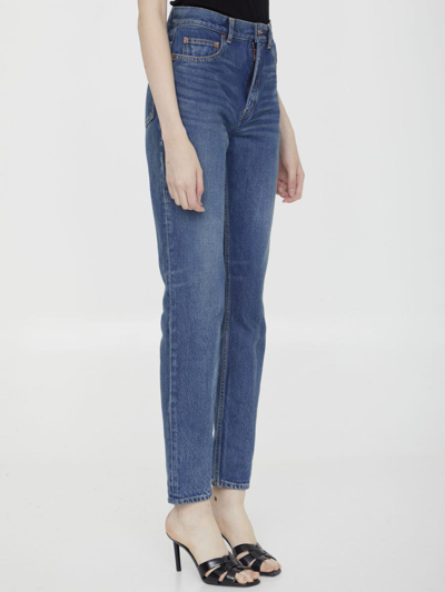 Shop Saint Laurent Cindy Jeans In Blue