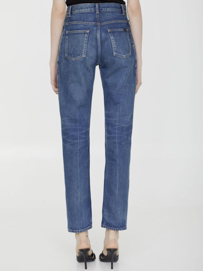 Shop Saint Laurent Cindy Jeans In Blue