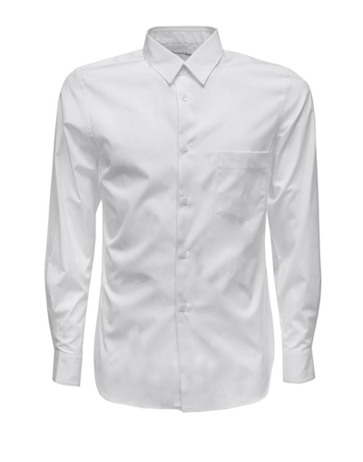 Comme Des Garçons Classic White Poplin Shirt With Button-down Front In White