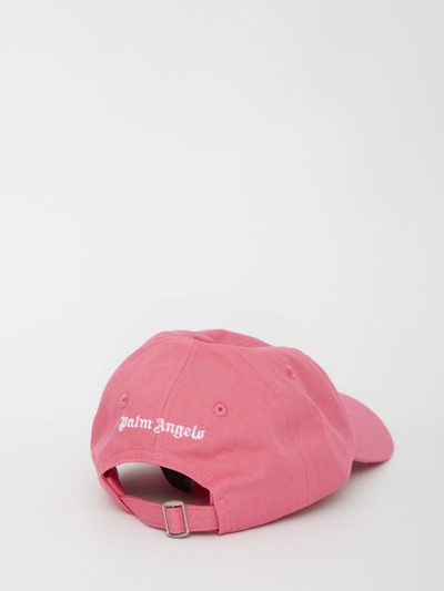Shop Palm Angels Cotton Cap With Logo In Pink