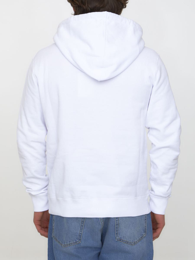 Shop Lanvin Cotton Hoodie With Logo In White