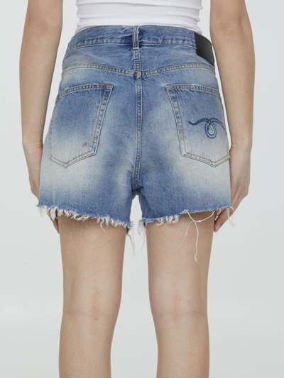 Shop R13 Cross-over Shorts In Blue