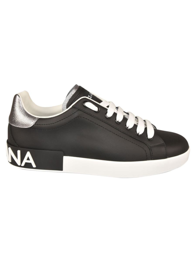 Shop Dolce & Gabbana Sneakers In Nero Argento