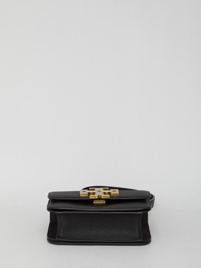 Shop Tory Burch Eleanor Pebbled Small Bag In Black