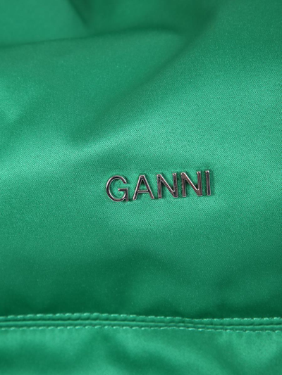 Shop Ganni Top Handles In Green