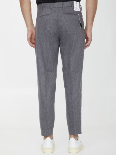 Pt Torino Slim Fit Stretch Trousers In Grey
