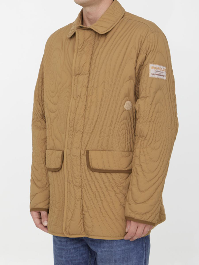 Shop Moncler Genius Harter-heighway Short Down Jacket In Beige
