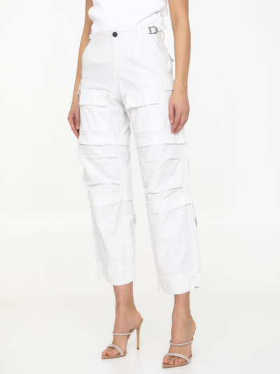 Darkpark Julia Cargo Pants In White