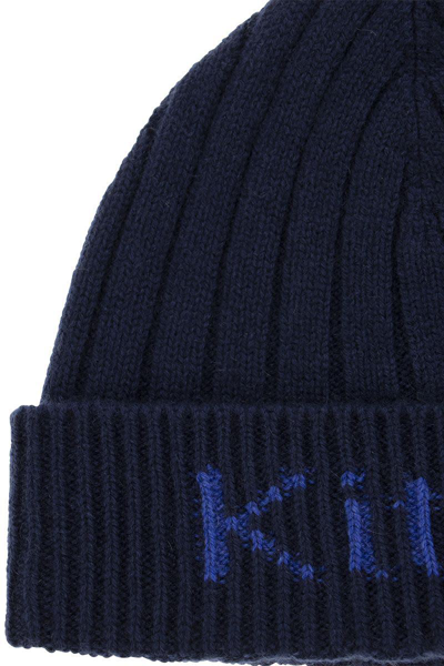 Shop Kiton Ribbed Cashmere Knit Hat In Blue