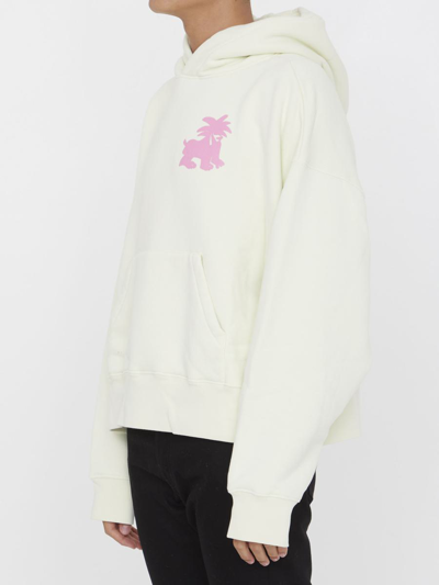 Shop Palm Angels Leon Hoodie In Yellow
