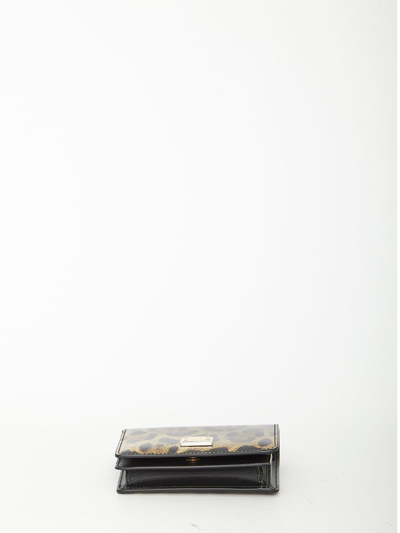 Shop Dolce & Gabbana Leo-print Leather Wallet In Multicolor