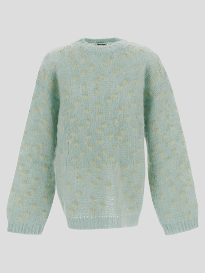 Shop Magliano Sweaters In Turquoise