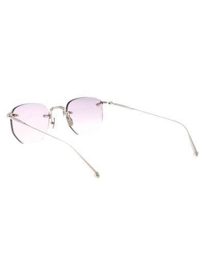 Shop Matsuda Sunglasses In Pw3 Palladium White - Cafè Violet Gradient