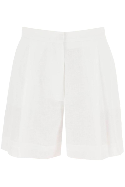Shop Mvp Wardrobe Tijuana Linen Shorts In White