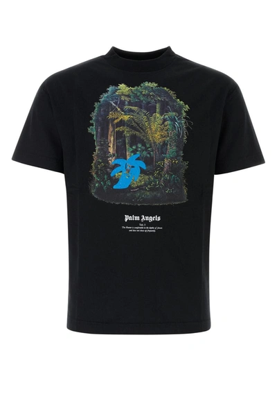 Shop Palm Angels T-shirt In Blackligh
