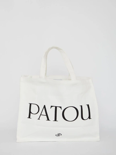 Shop Patou Large Tote Bag In Ivory