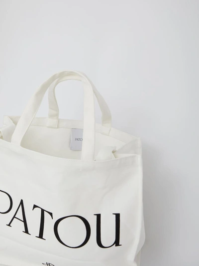 Shop Patou Large Tote Bag In Ivory