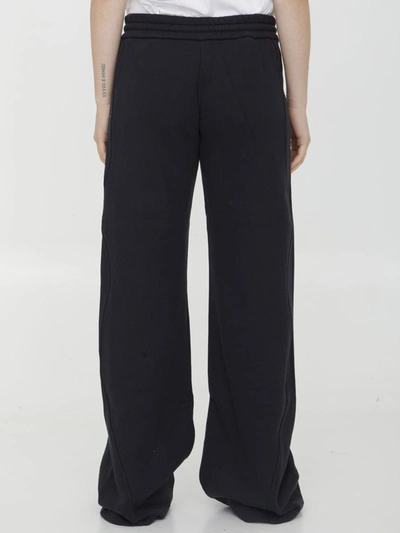 Shop Off-white Round Joggers In Cotton Jersey In Black