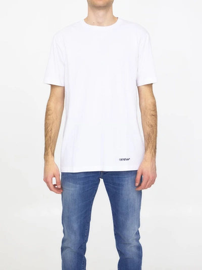 Shop Off-white Scribble Diagonal T-shirt In White