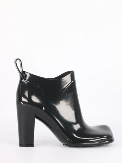 Shop Bottega Veneta Shine Shiny Rubber Ankle Boots In Black