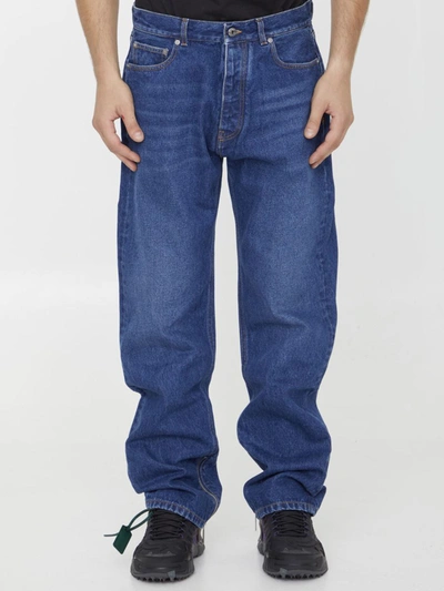 Shop Off-white Skate Jeans In Blue