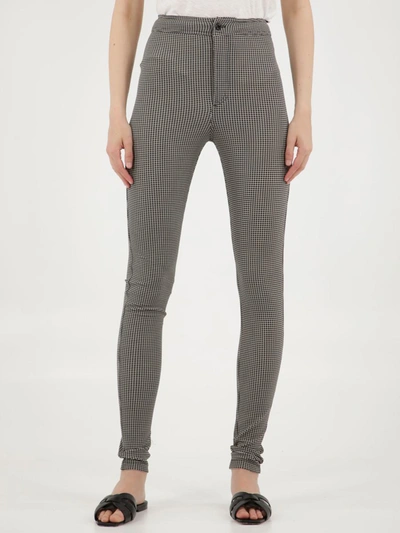 Shop Saint Laurent Slim-fit Checked Pants In Grey