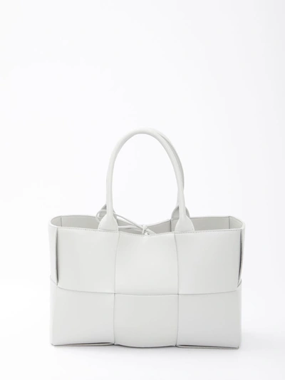 Shop Bottega Veneta Small Arco Tote Bag In Grey