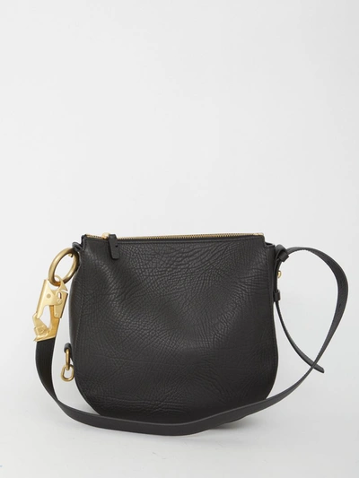 Shop Burberry Small Knight Bag In Black