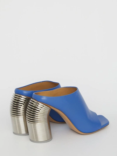 Shop Off-white Spring Heel Mules In Blue