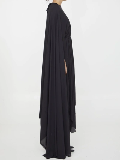 Shop Balenciaga Technical Crèpe Dress In Black