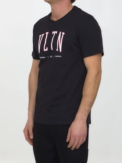 Shop Valentino Vltn Print T-shirt In Black