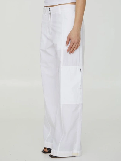 Shop Jil Sander White Cotton Pants