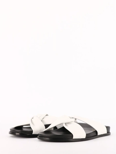 Shop Elleme White Leather Sandals