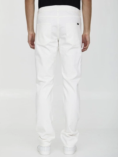 Shop Saint Laurent White Slim Jeans