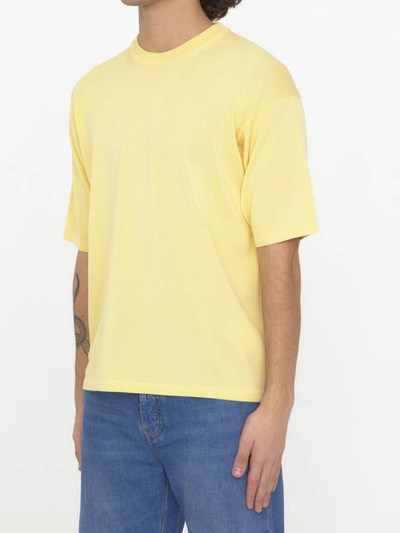 Shop Roberto Collina Yellow Cotton T-shirt