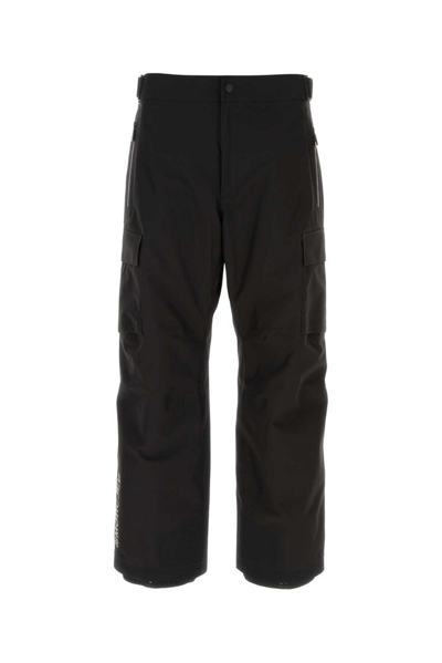 Shop Moncler Grenoble Logo Printed Ski Pants In Black