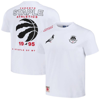 Shop Staple Nba X  Cream Toronto Raptors Home Team T-shirt In White