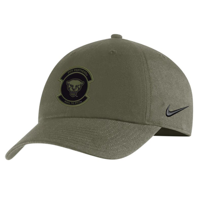 Shop Nike Olive Pitt Panthers Military Pack Heritage86 Adjustable Hat
