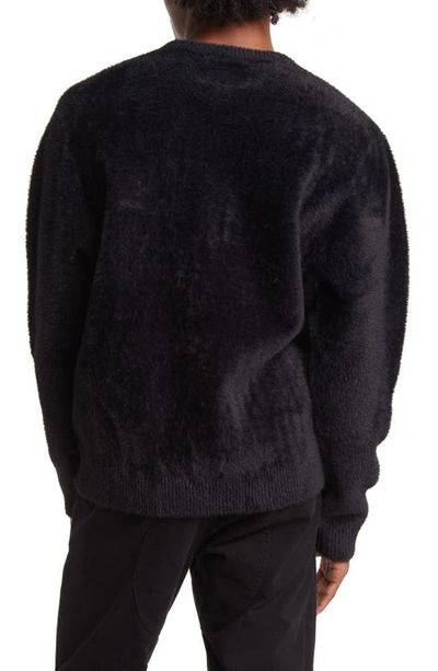 Shop Billionaire Boys Club Embroidered Fuzzy Sweater In Black