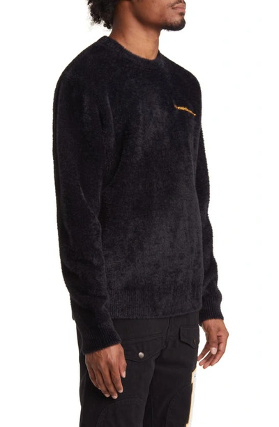 Shop Billionaire Boys Club Embroidered Fuzzy Sweater In Black