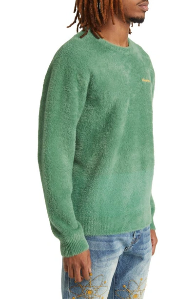 Shop Billionaire Boys Club Embroidered Fuzzy Sweater In Comfrey
